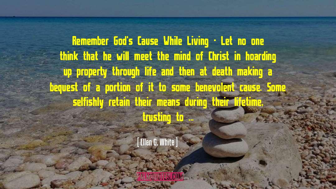 Hoarding quotes by Ellen G. White
