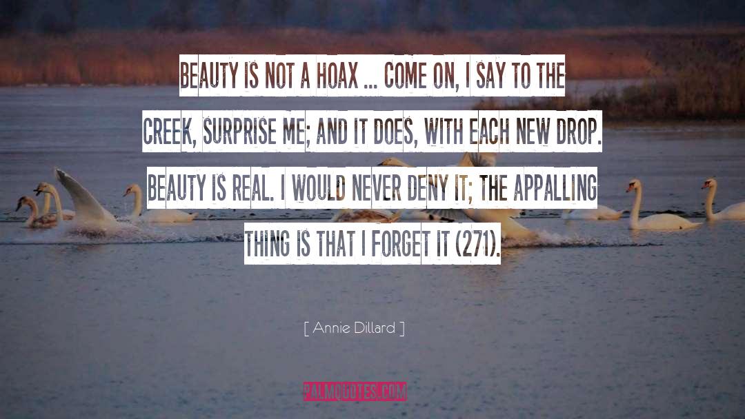 Hoax quotes by Annie Dillard