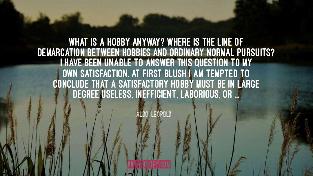 Hobbies quotes by Aldo Leopold