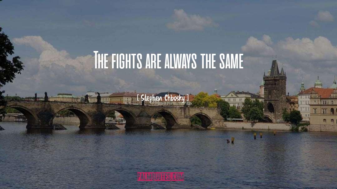 Hockey Fights quotes by Stephen Chbosky