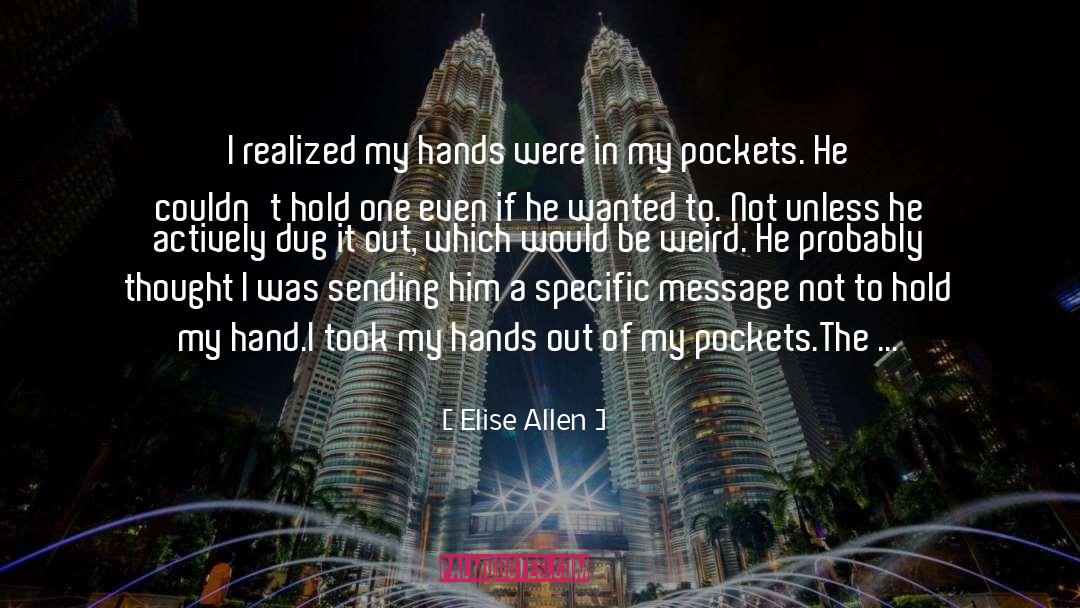 Hold My Hand quotes by Elise Allen