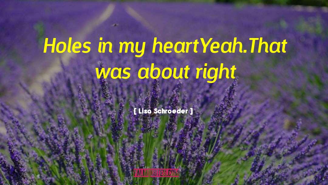 Hole In My Heart quotes by Lisa Schroeder