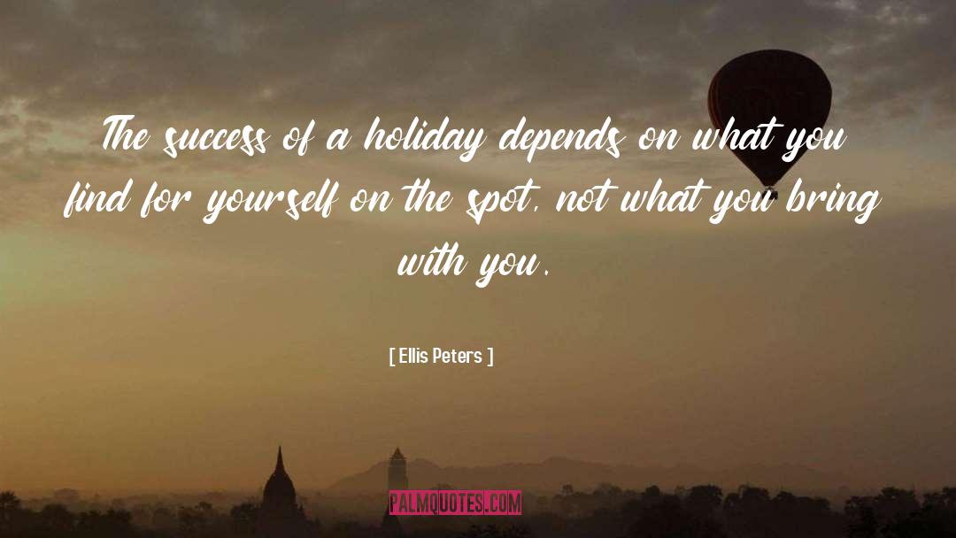 Holiday Countdown quotes by Ellis Peters