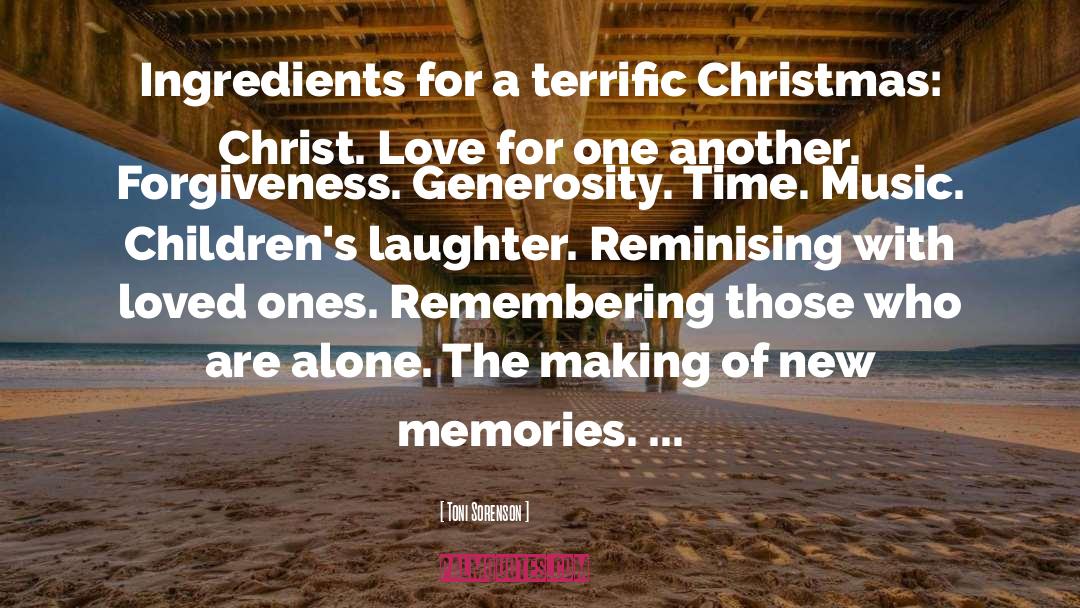 Holidays Memories quotes by Toni Sorenson