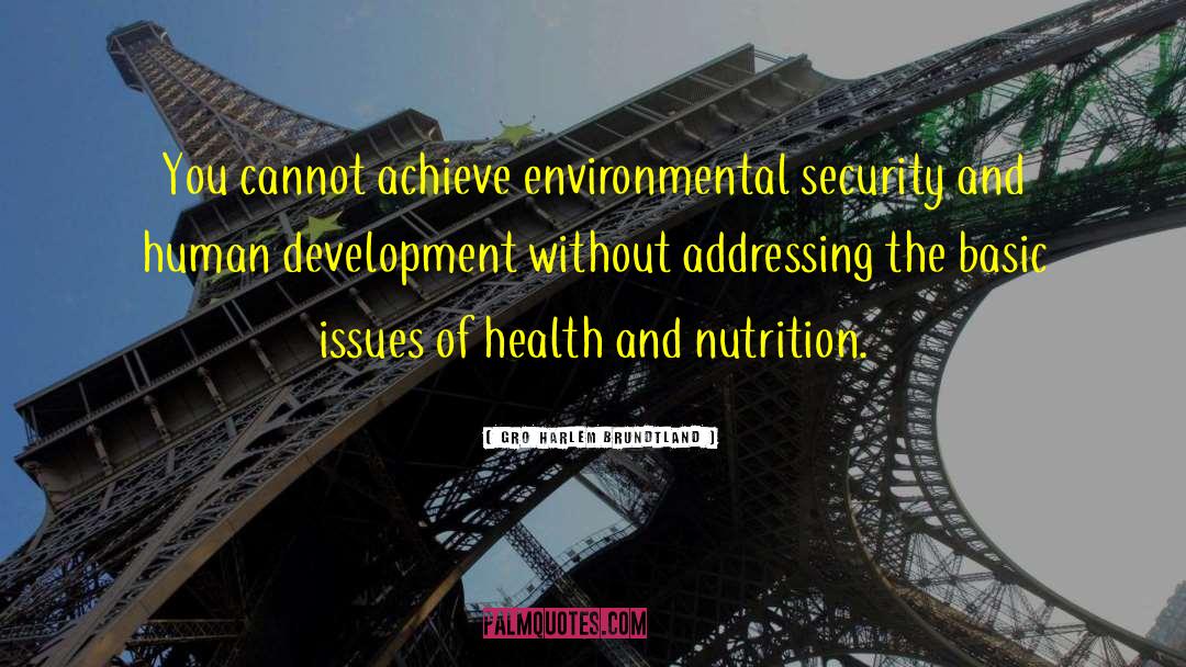 Holistic Nutrition quotes by Gro Harlem Brundtland