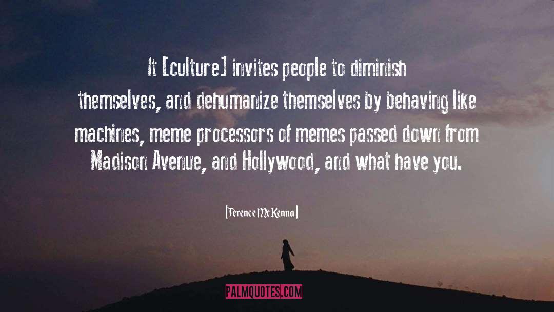 Hollywood Culture quotes by Terence McKenna