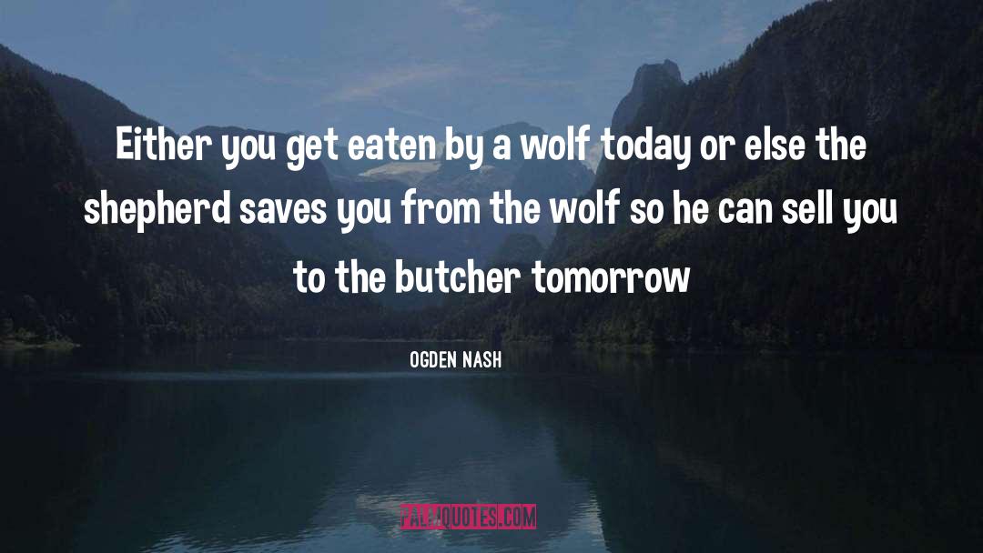 Holo Wise Wolf quotes by Ogden Nash