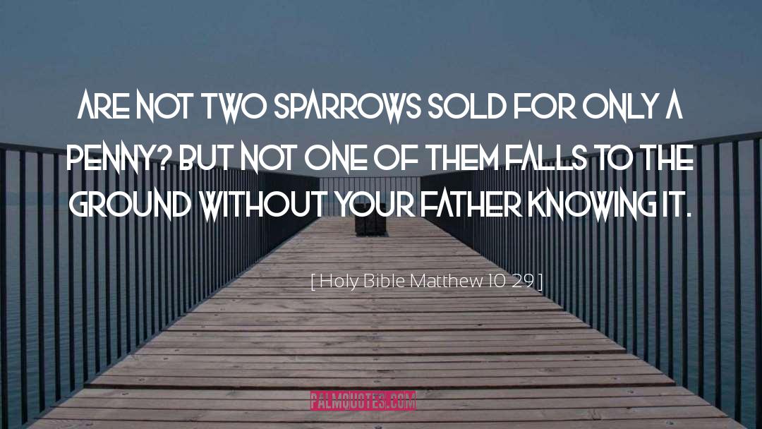 Holy Bible quotes by Holy Bible Matthew 10 29