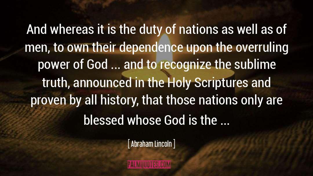 Holy Scriptures quotes by Abraham Lincoln