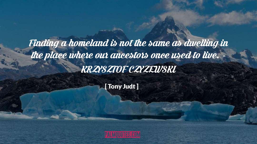Homeland quotes by Tony Judt