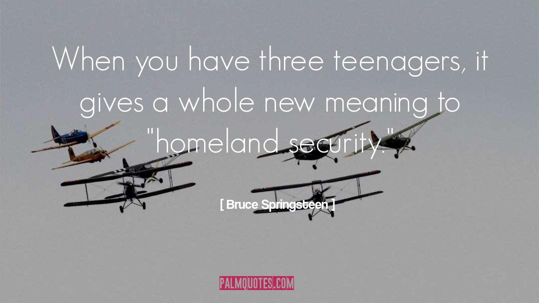 Homeland Security quotes by Bruce Springsteen