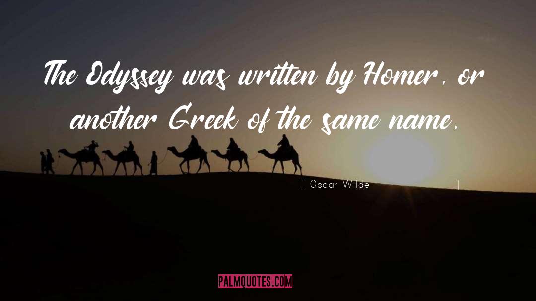 Homer quotes by Oscar Wilde