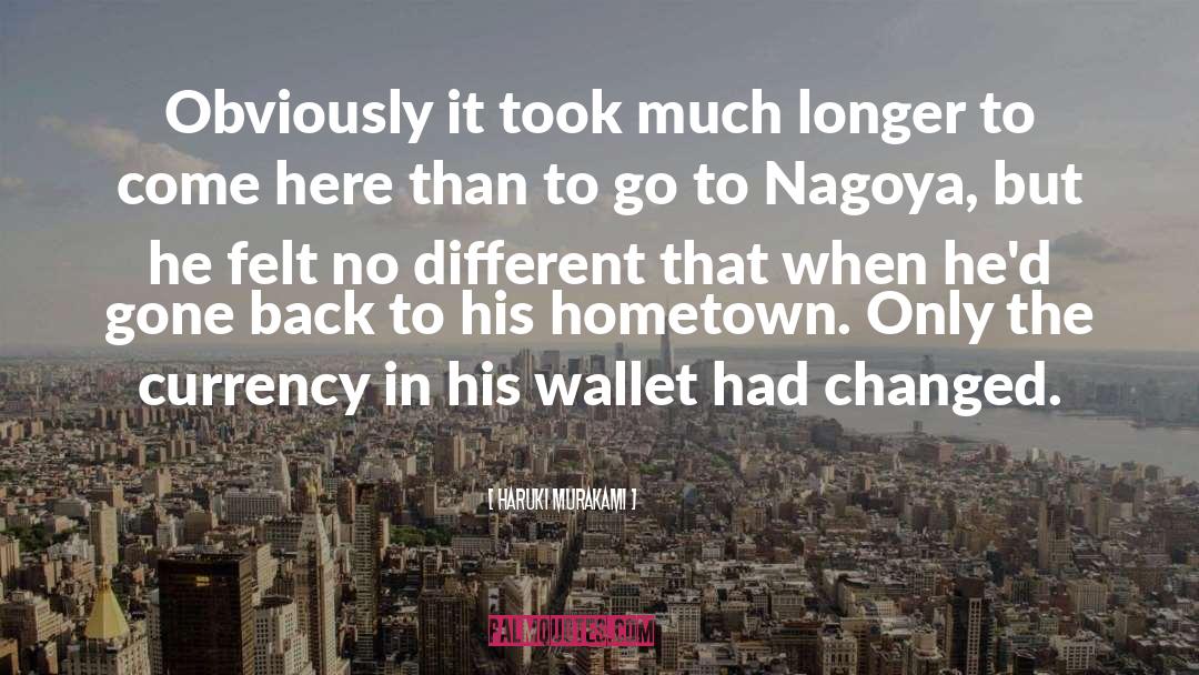 Hometown quotes by Haruki Murakami