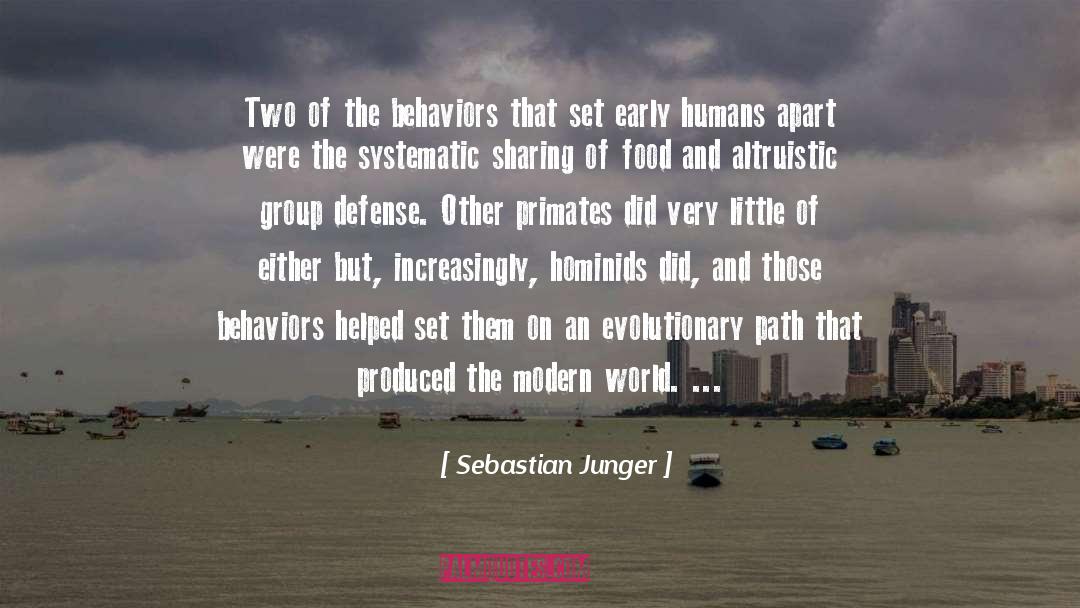 Hominids quotes by Sebastian Junger