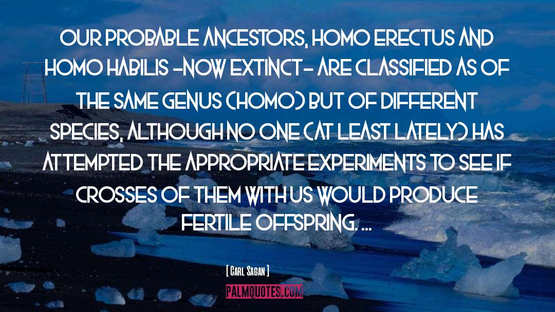 Homo Habilis quotes by Carl Sagan