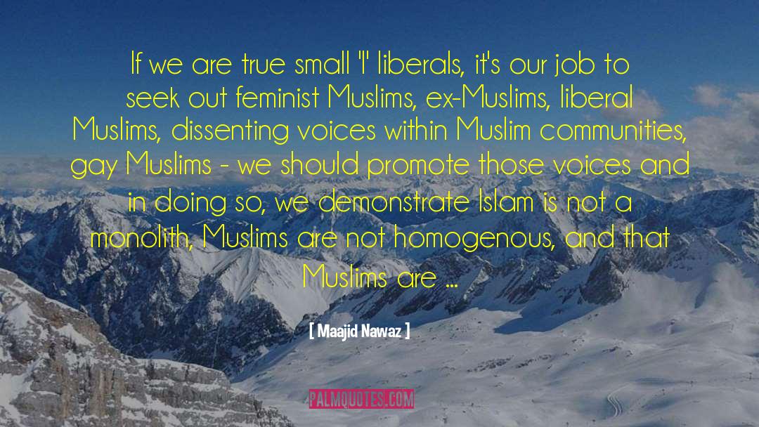 Homogenous quotes by Maajid Nawaz
