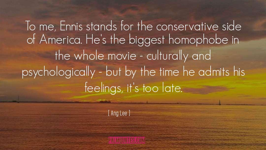 Homophobe quotes by Ang Lee