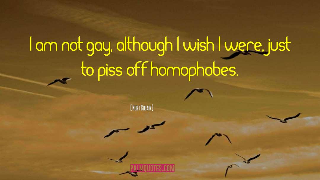 Homophobes quotes by Kurt Cobain