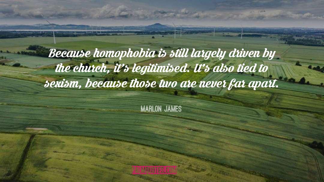 Homophobia quotes by Marlon James