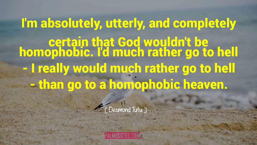 Homophobic quotes by Desmond Tutu