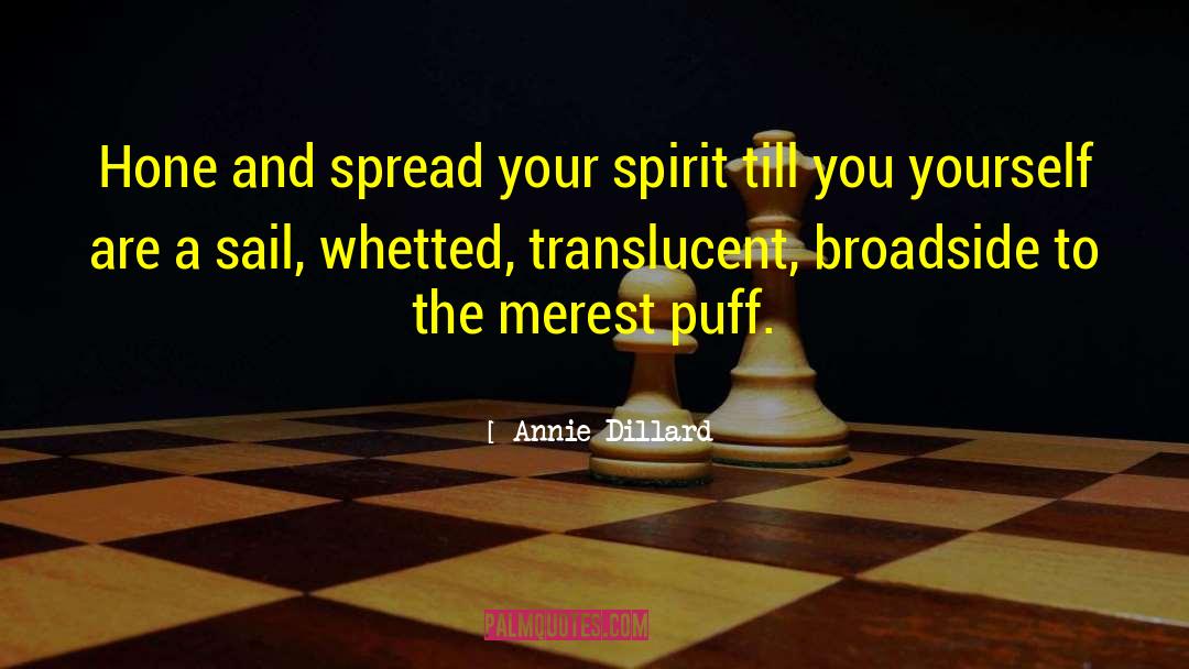 Hone quotes by Annie Dillard