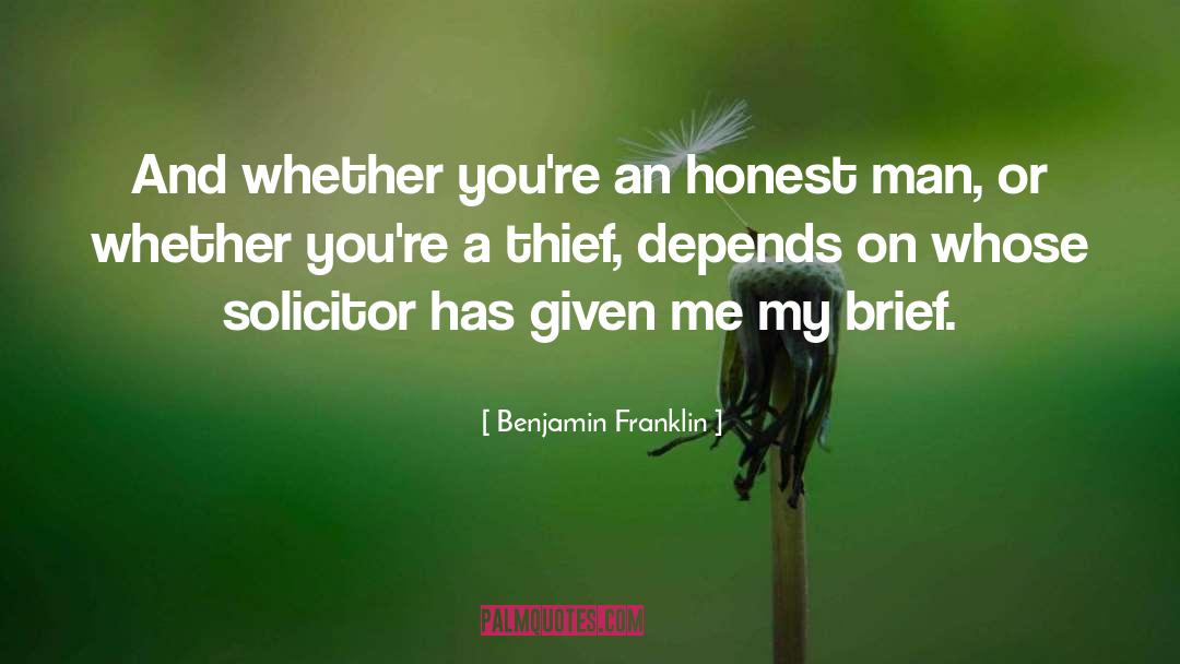 Honest Man quotes by Benjamin Franklin