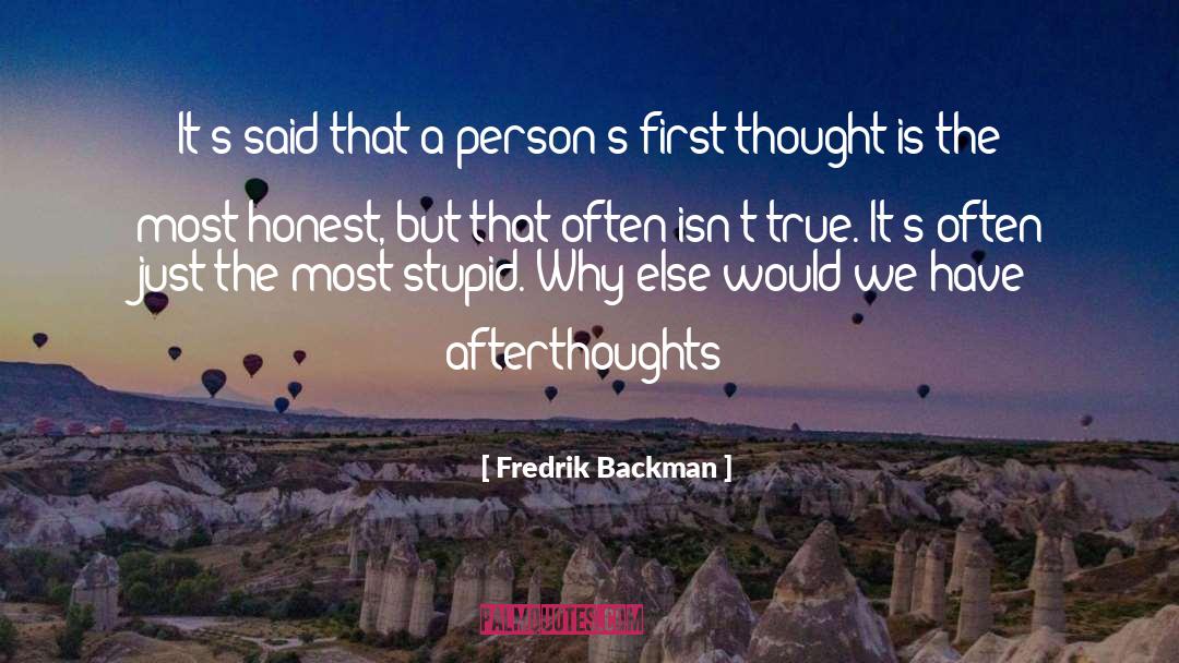 Honest quotes by Fredrik Backman