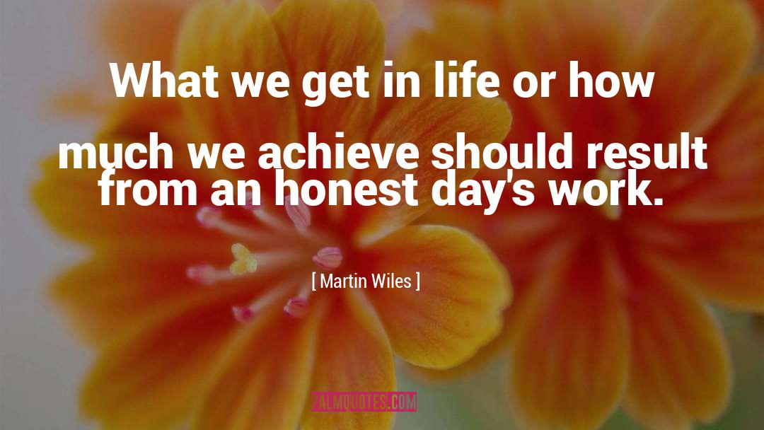 Honest quotes by Martin Wiles