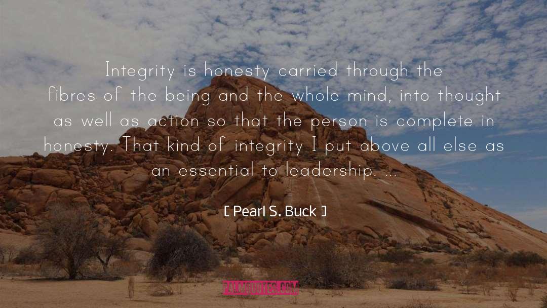 Honesty Integrity quotes by Pearl S. Buck