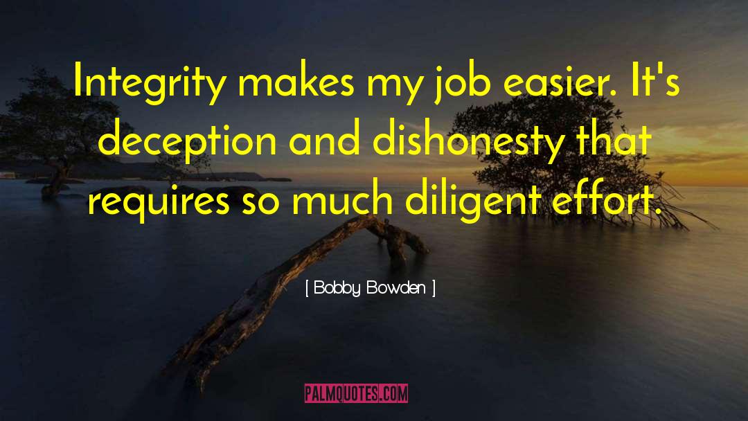 Honesty Integrity Relationship quotes by Bobby Bowden