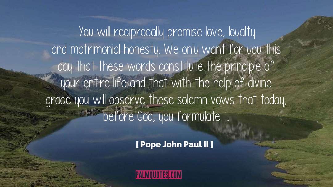 Honesty Loyalty Faithfulness quotes by Pope John Paul II