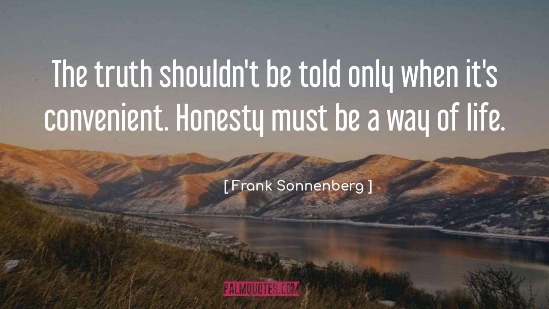 Honesty quotes by Frank Sonnenberg