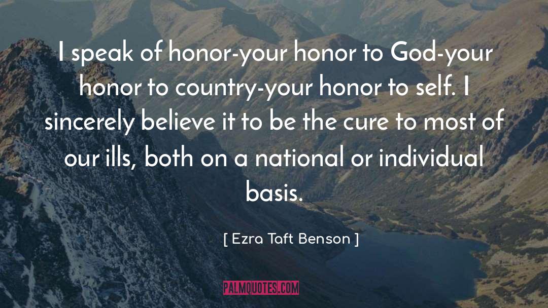 Honor Self quotes by Ezra Taft Benson