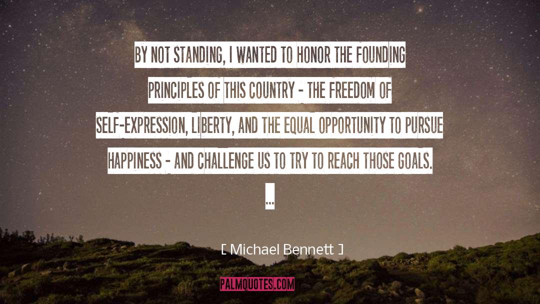 Honor Self quotes by Michael Bennett