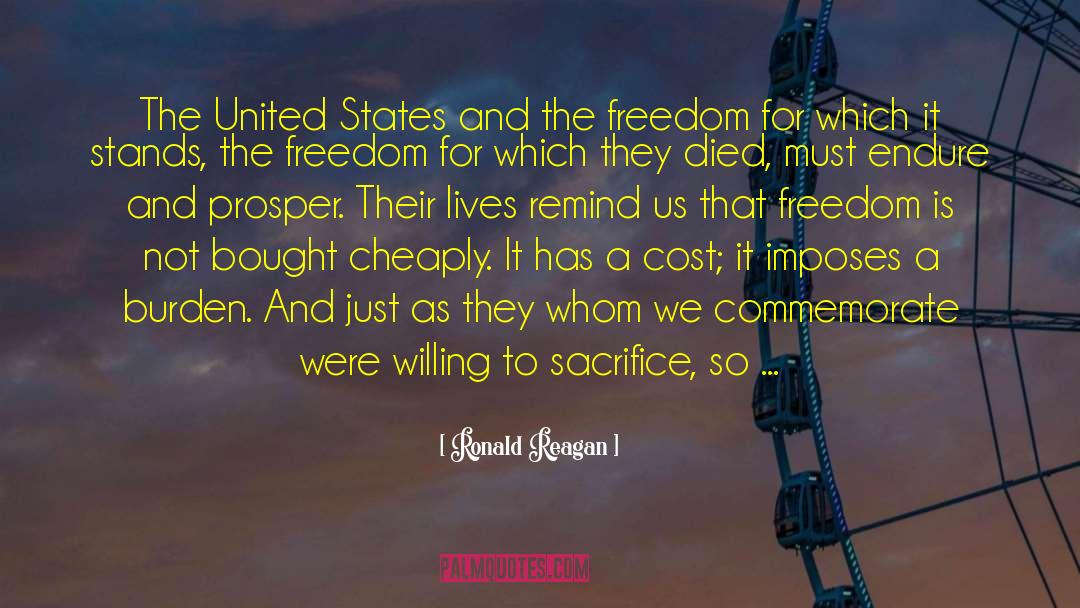 Honoring Memorial Day quotes by Ronald Reagan