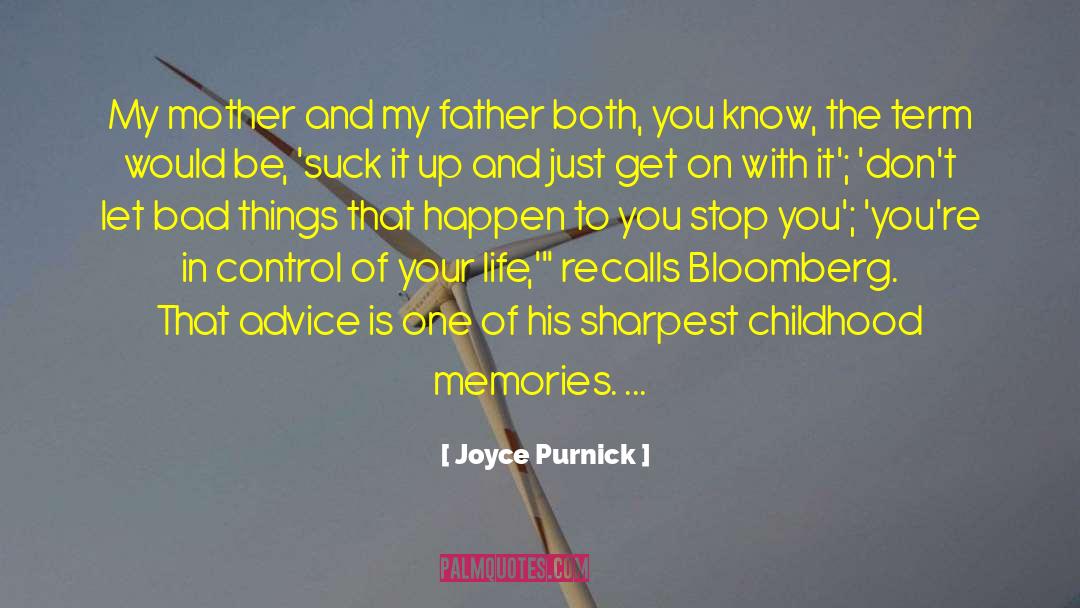 Honoring Mother And Father quotes by Joyce Purnick
