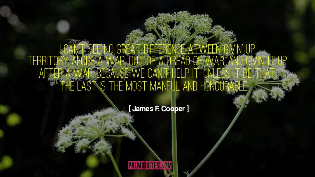 Honourable quotes by James F. Cooper