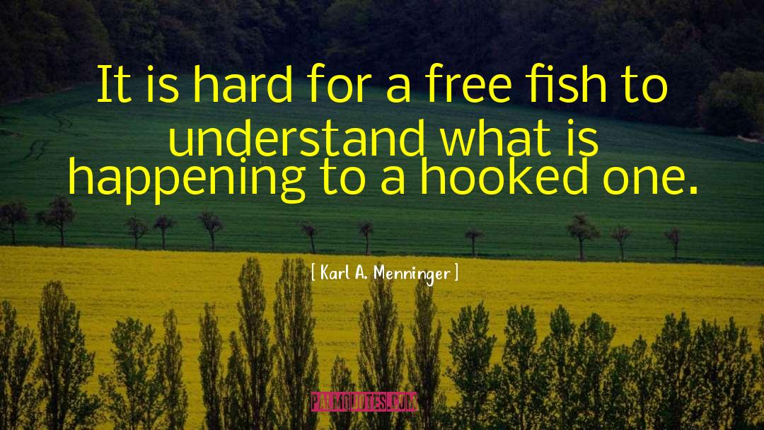Hooked quotes by Karl A. Menninger