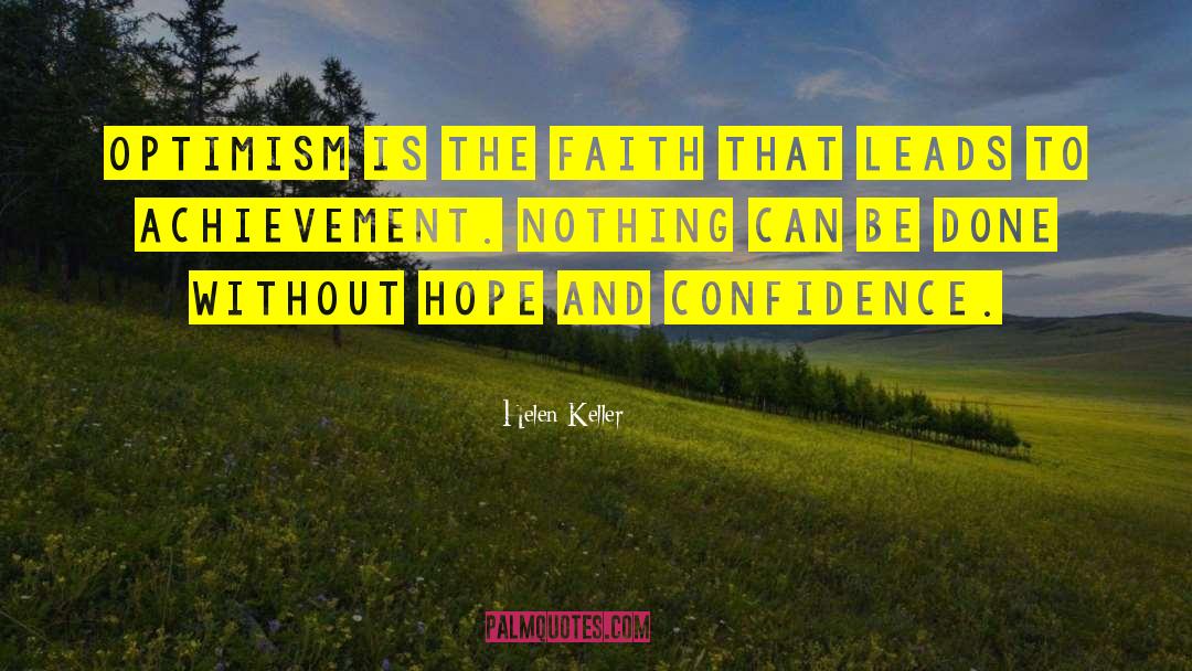 Hope Faith quotes by Helen Keller