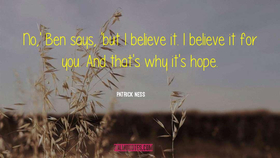 Hope For Children quotes by Patrick Ness