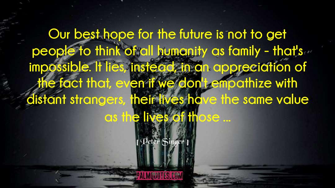 Hope For The Future quotes by Peter Singer