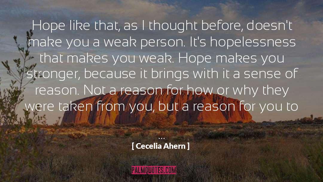 Hope Life quotes by Cecelia Ahern