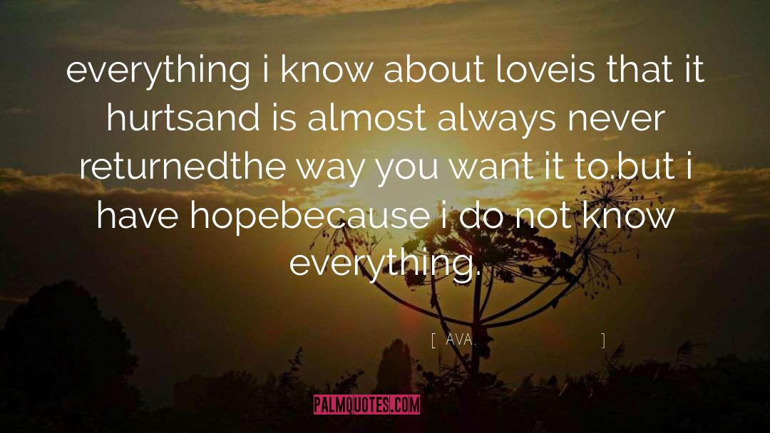 Hope Love quotes by AVA.