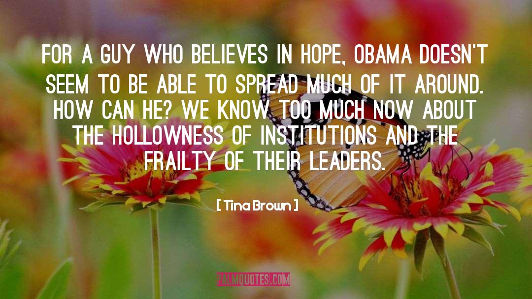Hope Obama quotes by Tina Brown