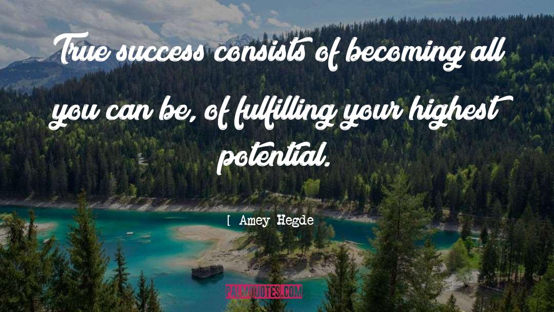 Hope Of Success quotes by Amey Hegde