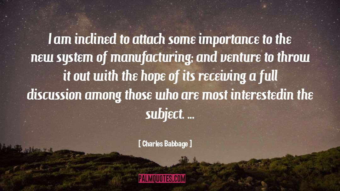 Hope quotes by Charles Babbage