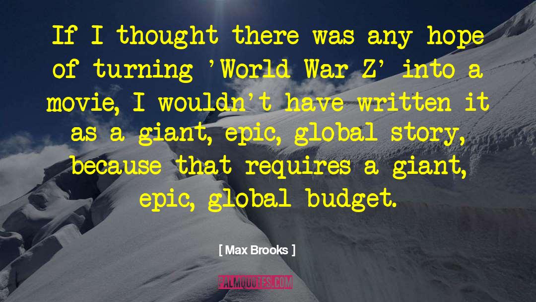 Hope Success quotes by Max Brooks