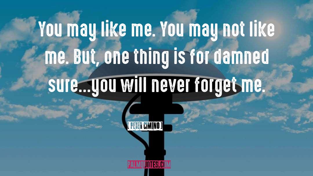 Hope You Never Forget Me quotes by Peter Cimino