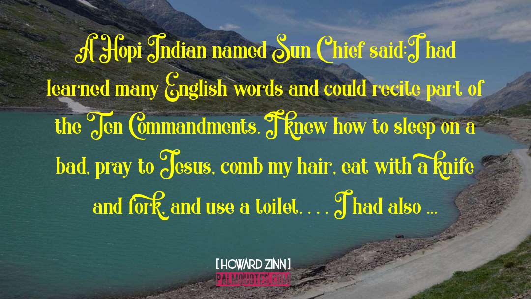 Hopi quotes by Howard Zinn