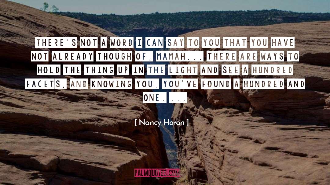 Horan quotes by Nancy Horan